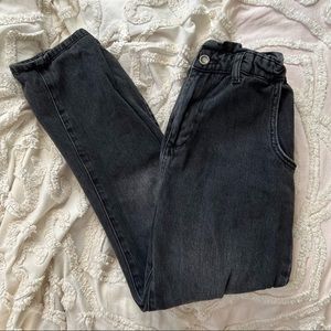 Zara Paperbag Baggy Jeans Black